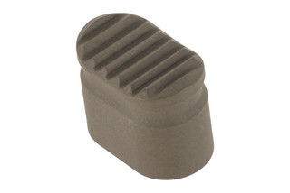 Forward Controls Design Heavy Enhanced Serrated Magazine Release Button with Blind Hole in FDE is made of Nitrided 4140 Steel